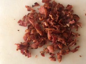 bacon cooked and chopped