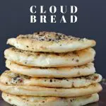 6 pieces of everything cloud bread stacked up