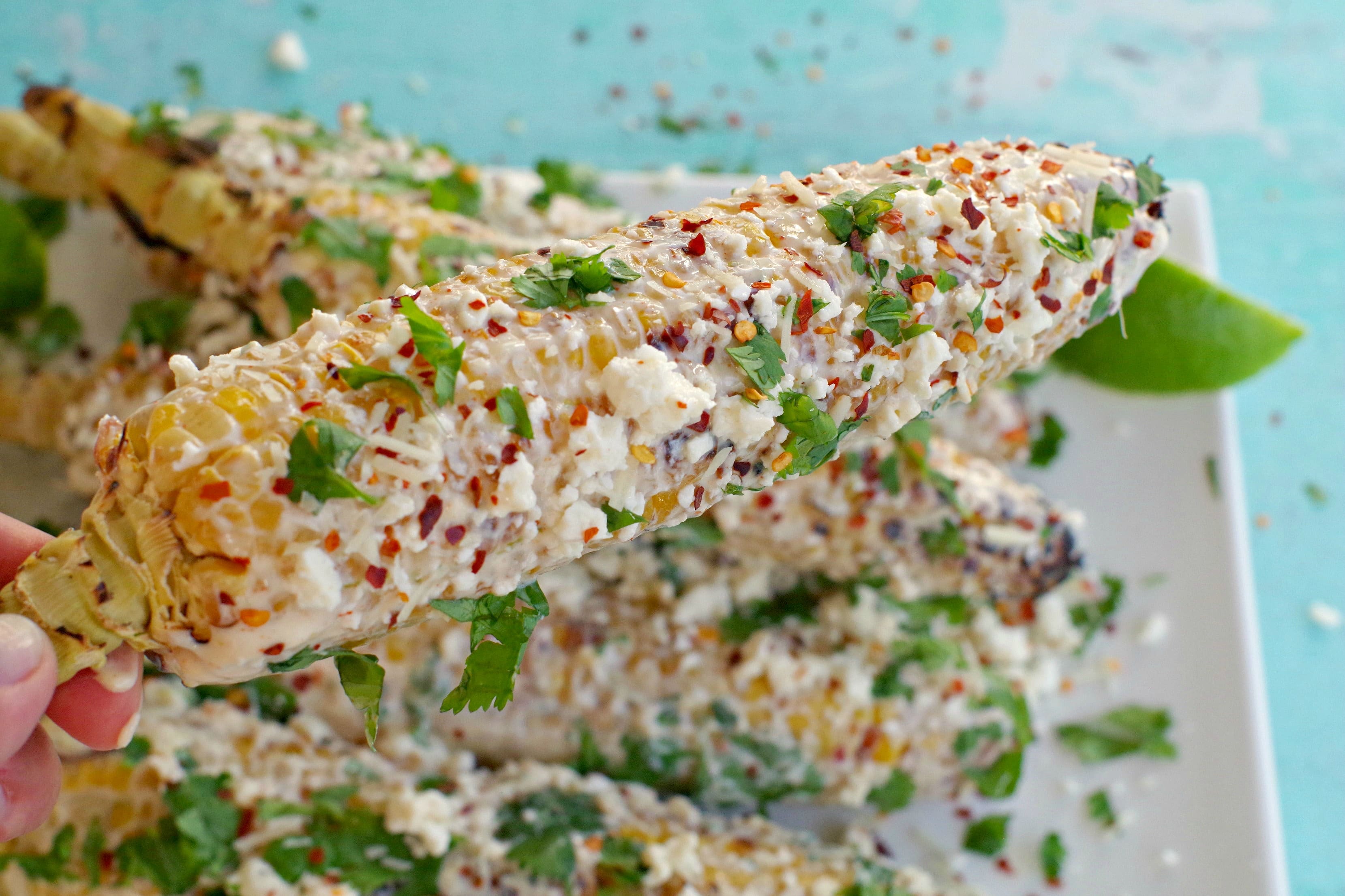 Healthy Mexican Street Corn (Elote) - Food Meanderings