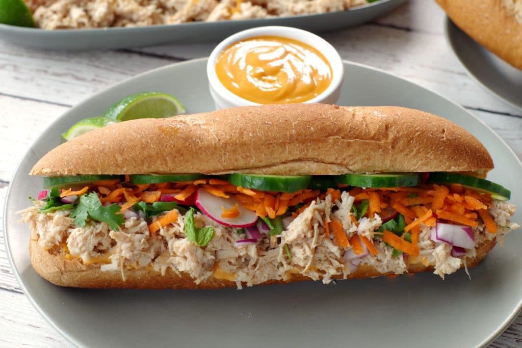 Slow Cooker Chicken Banh Mi Sandwiches Food Meanderings