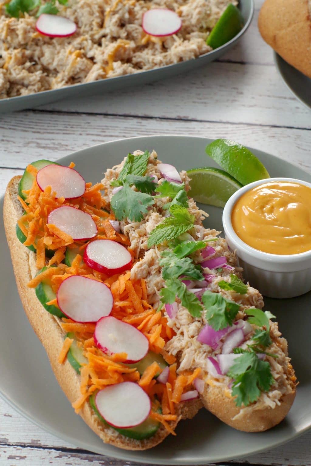 Slow Cooker Chicken Banh Mi Sandwiches Food Meanderings