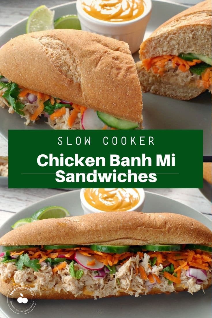 Slow Cooker Chicken Banh Mi Sandwiches Food Meanderings