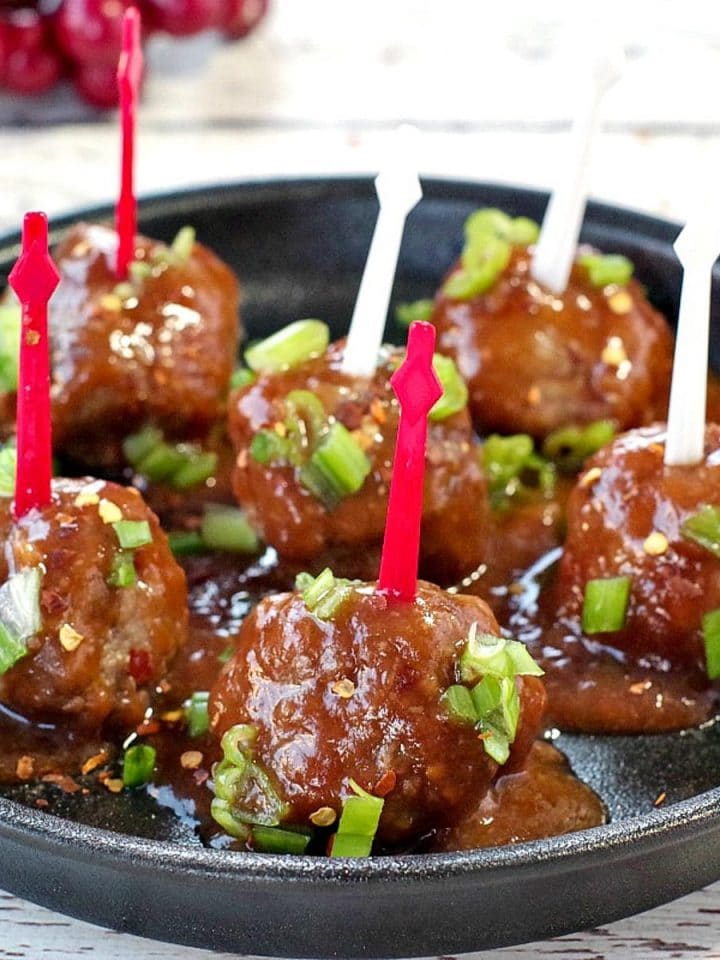 Slow Cooker Sweet and Sour Meatballs - Food Meanderings