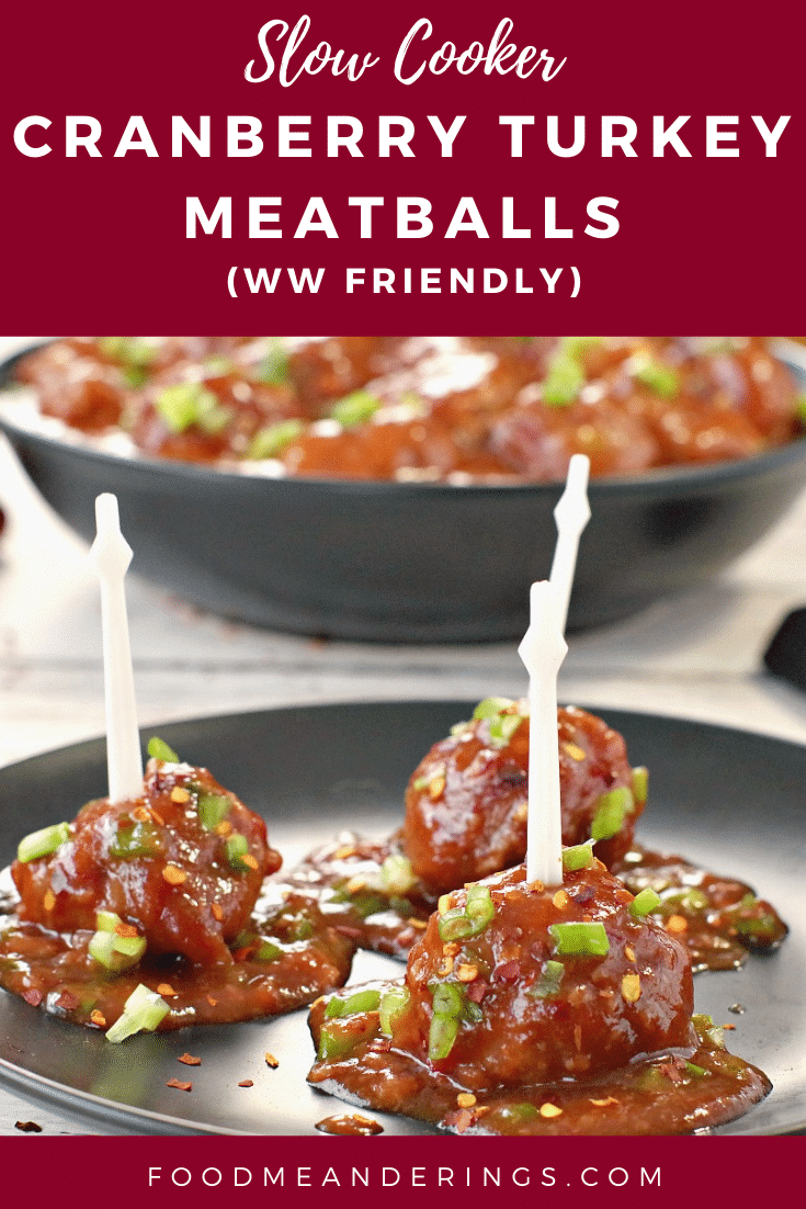 Slow Cooker Cranberry Turkey Meatballs Food Meanderings