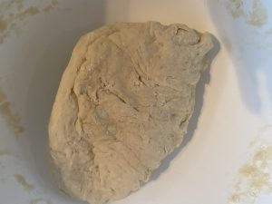 perogy dough in a bowl