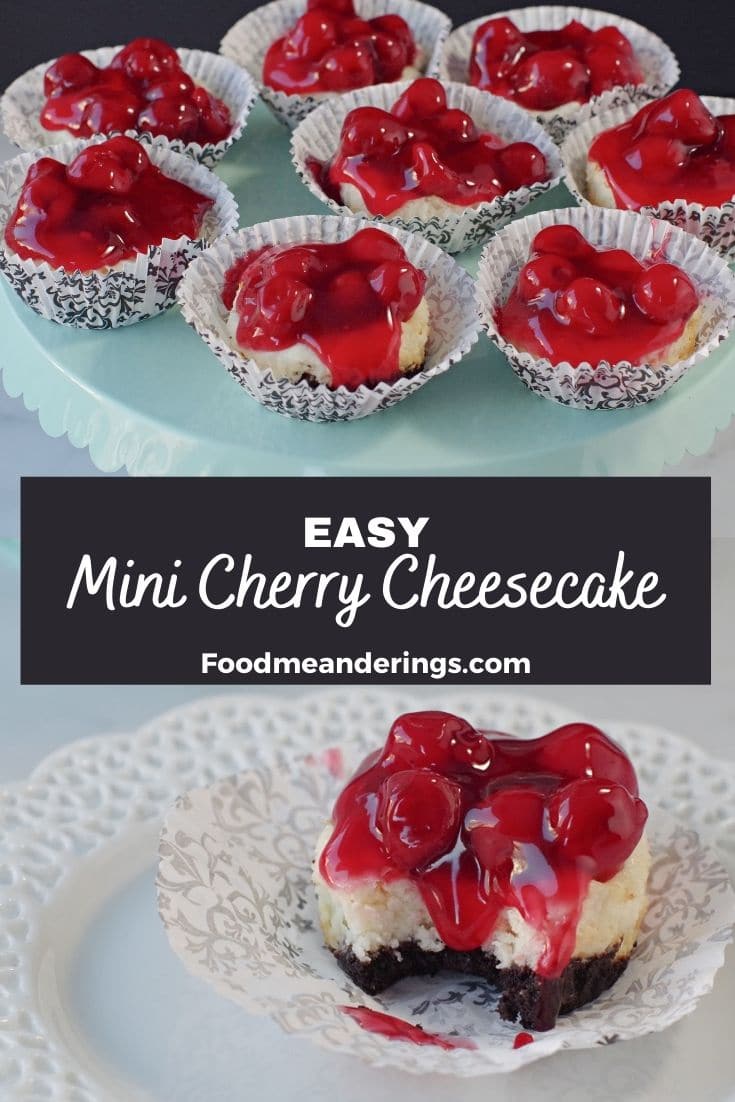 Mini Cherry Cheesecakes (with Oreo crust) Food Meanderings