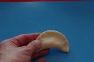 perogy pinched and sealed all the way around