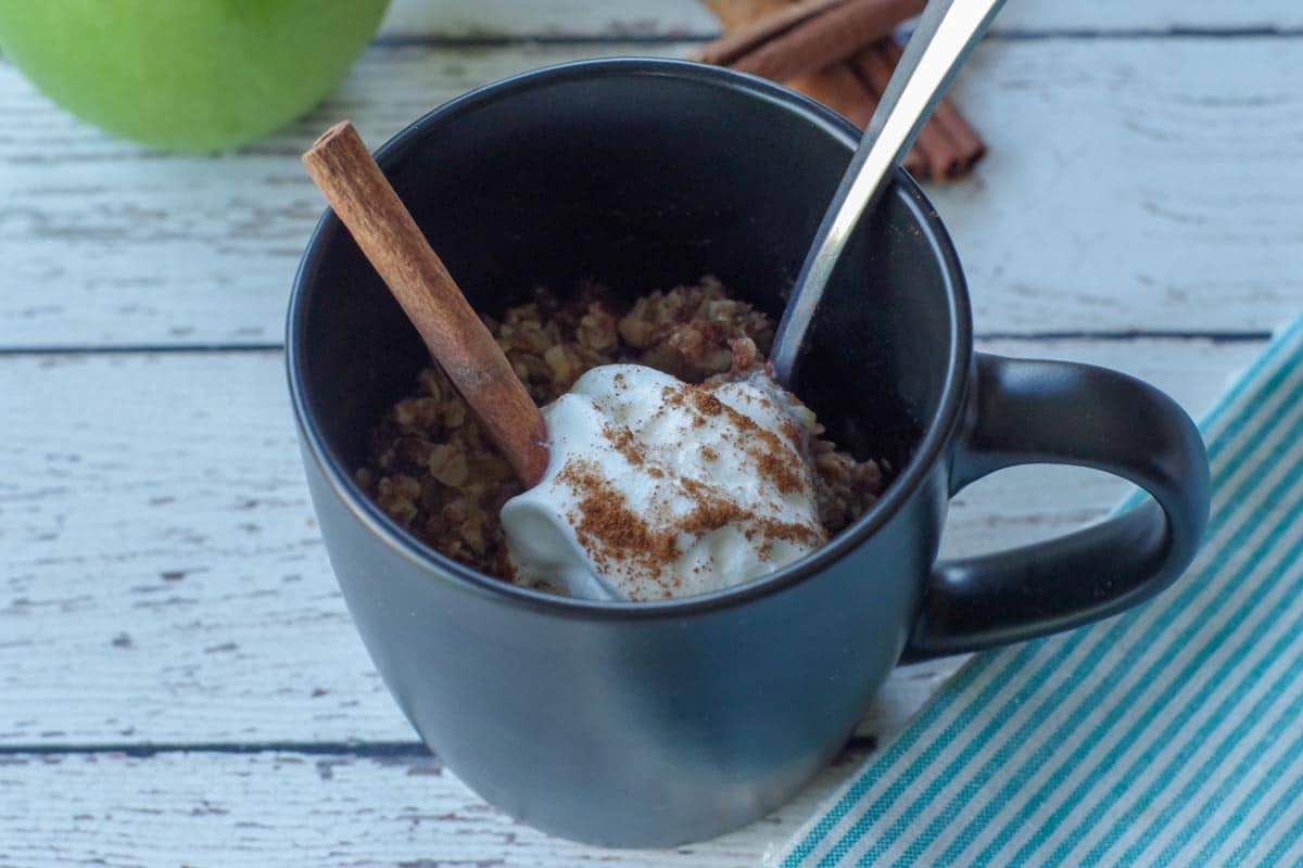 Healthy Microwave Apple Crisp (in a Mug) Food Meanderings