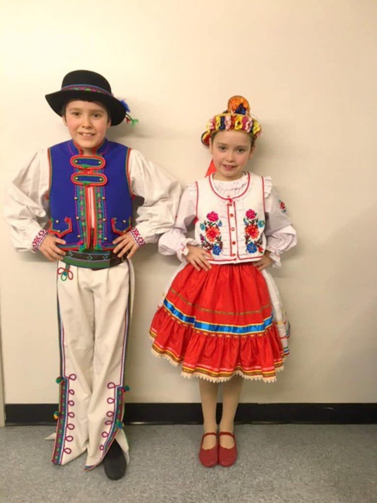 kids in their Ukrainian dance costumes