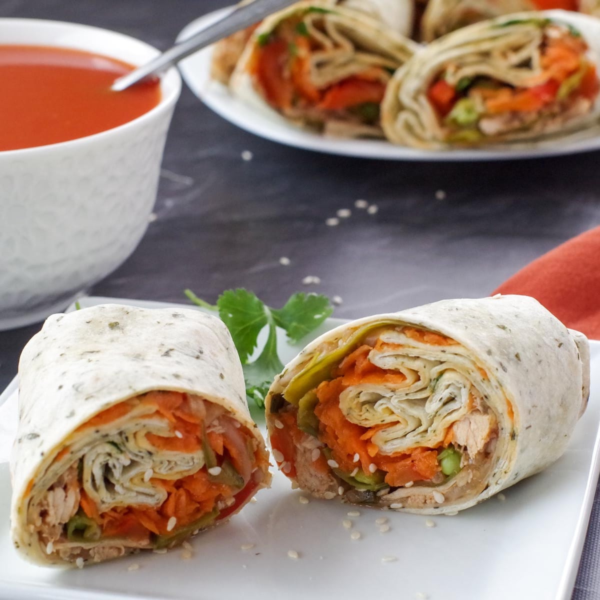 Healthy Leftover Turkey Wraps | dinner wrap - Food Meanderings