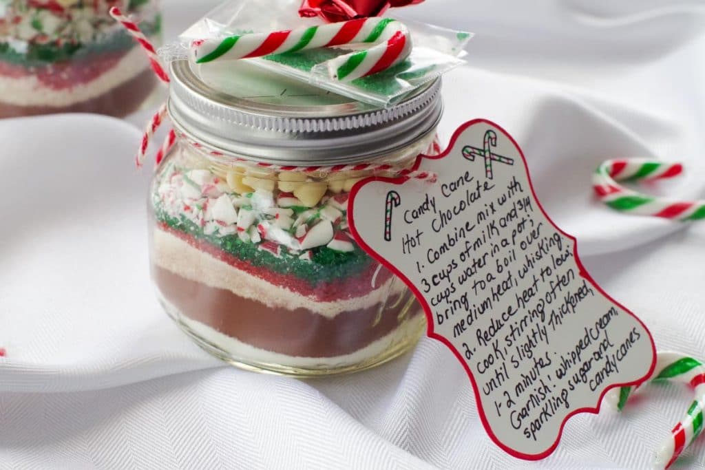 hot chocolate jar with label