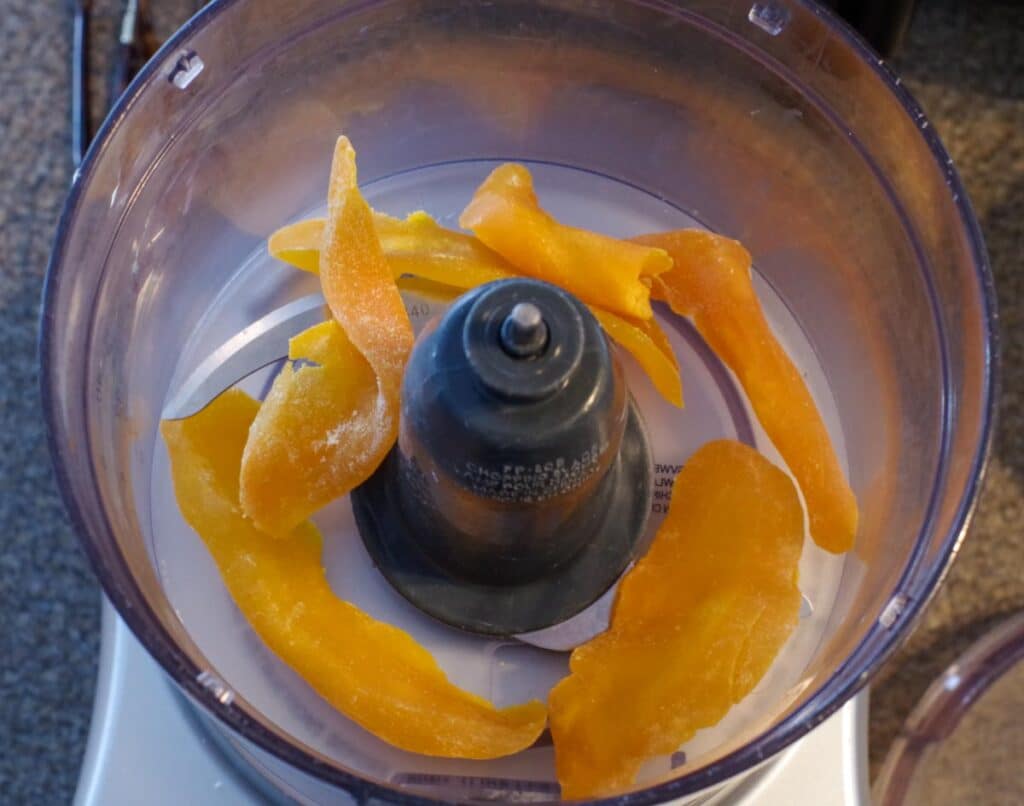 dried mango in food processor