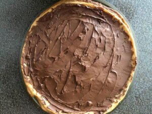 cookie pizza crust with chocolate cream cheese