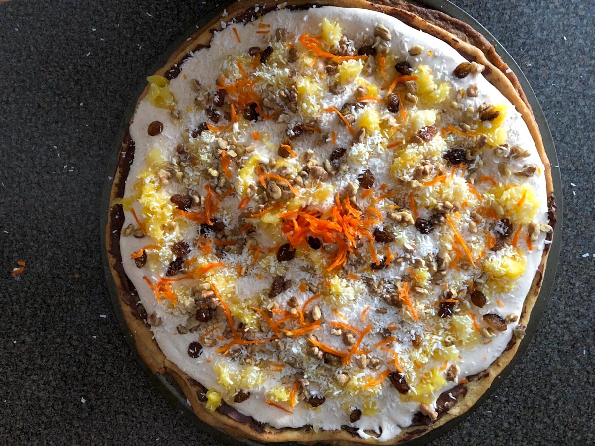 candied carrots added to pizza