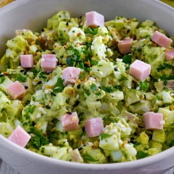 Avocado Egg Salad with ham
