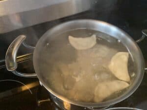 perogies floating to top of boiling water