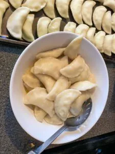 perogies in butter