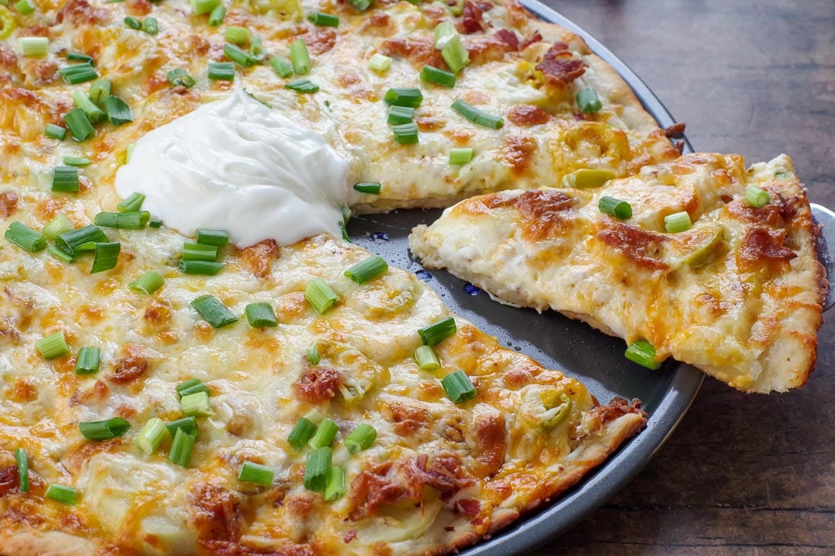 Perogy Pizza Recipe (Boston Pizza copycat) - Food Meanderings