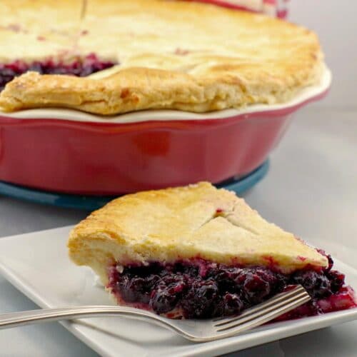 Saskatoon Berry Pie | Filling and Sauce - Food Meanderings