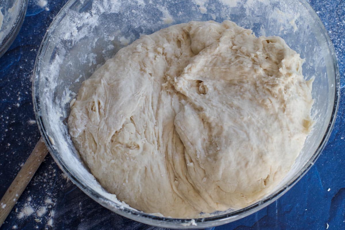 dough mixed together in bowl
