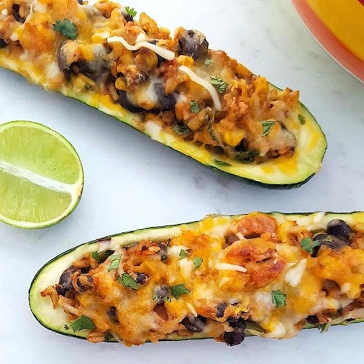 Vegetarian Mexican Stuffed Zucchini Boats