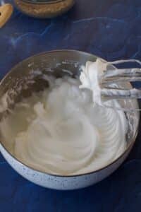 egg whites beaten to stiff in a separate mixing bowl
