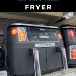 air fryers on shelves in store