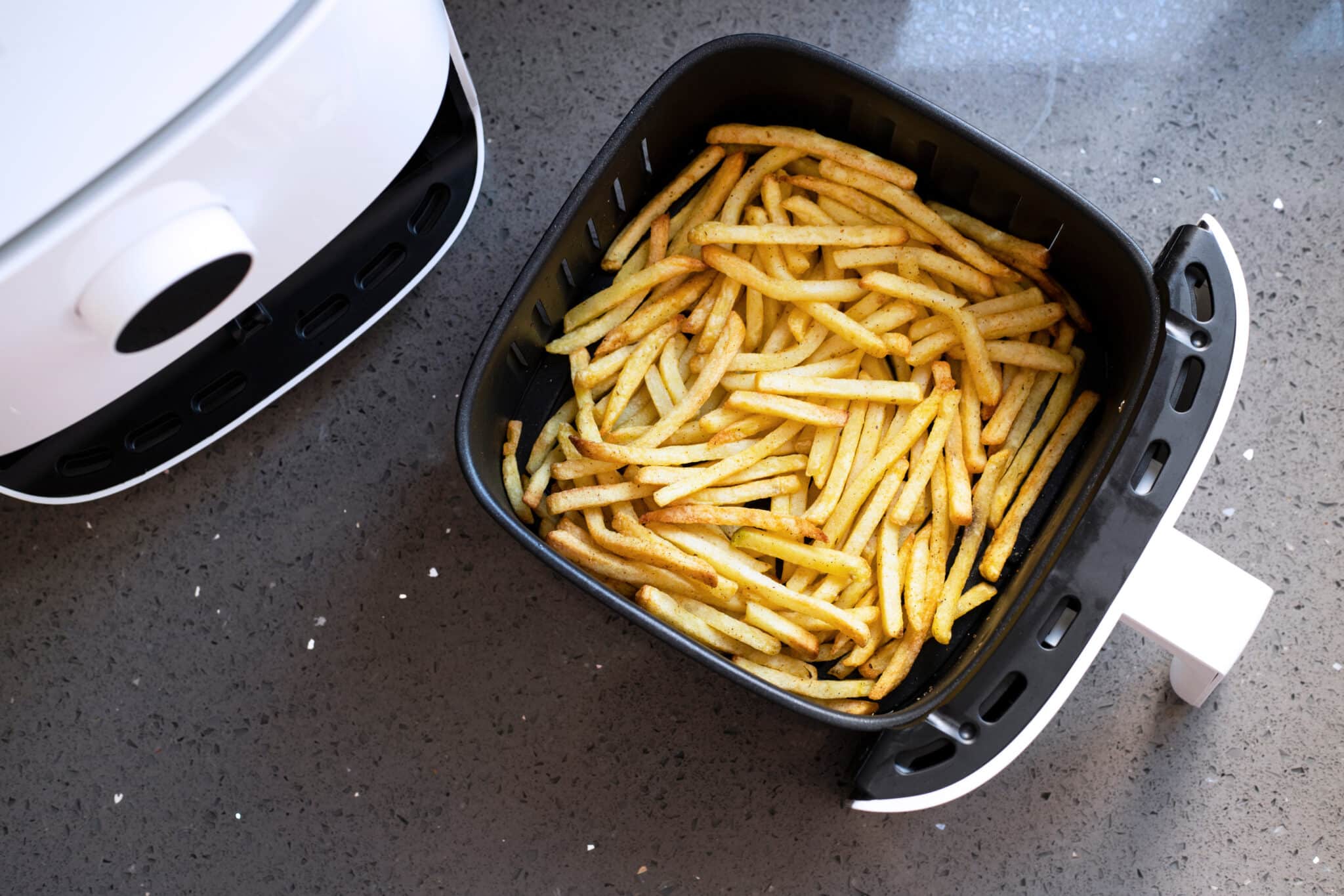 air fryer basket with fries