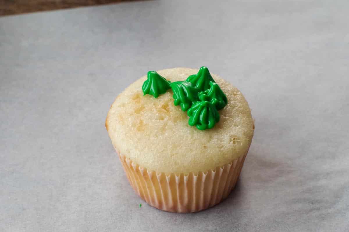 cupcake with frosting on it that's getting soft/blobby