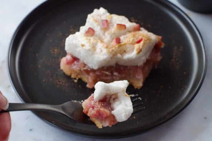 Rhubarb Meringue Torte - Food Meanderings