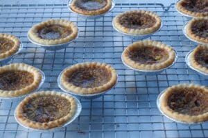 butter tarts cooling on wire rack