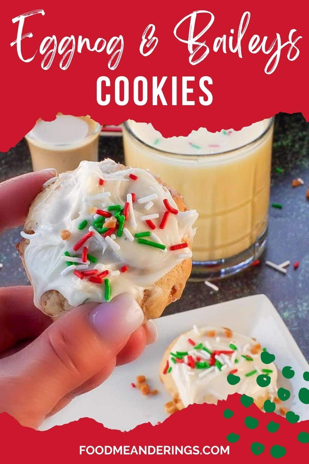 Eggnog and Baileys Irish Cream Cookie Food Meanderings