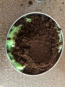 Oreo ("dirt") on pudding