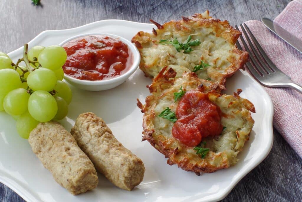 Air Fryer Shredded Potato Pancakes Food Meanderings