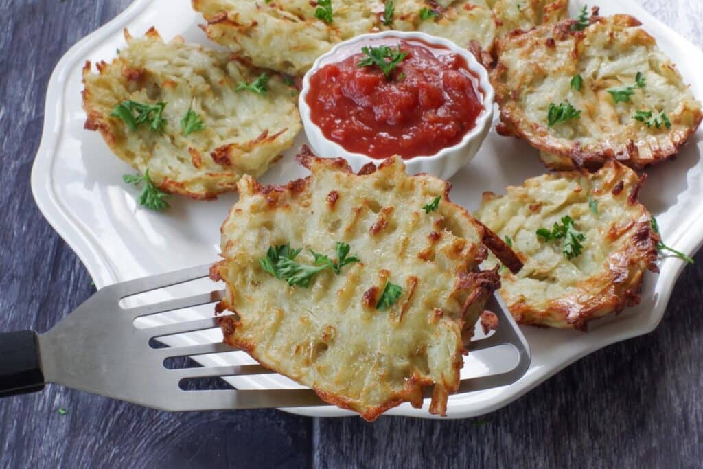 Air Fryer Shredded Potato Pancakes Food Meanderings