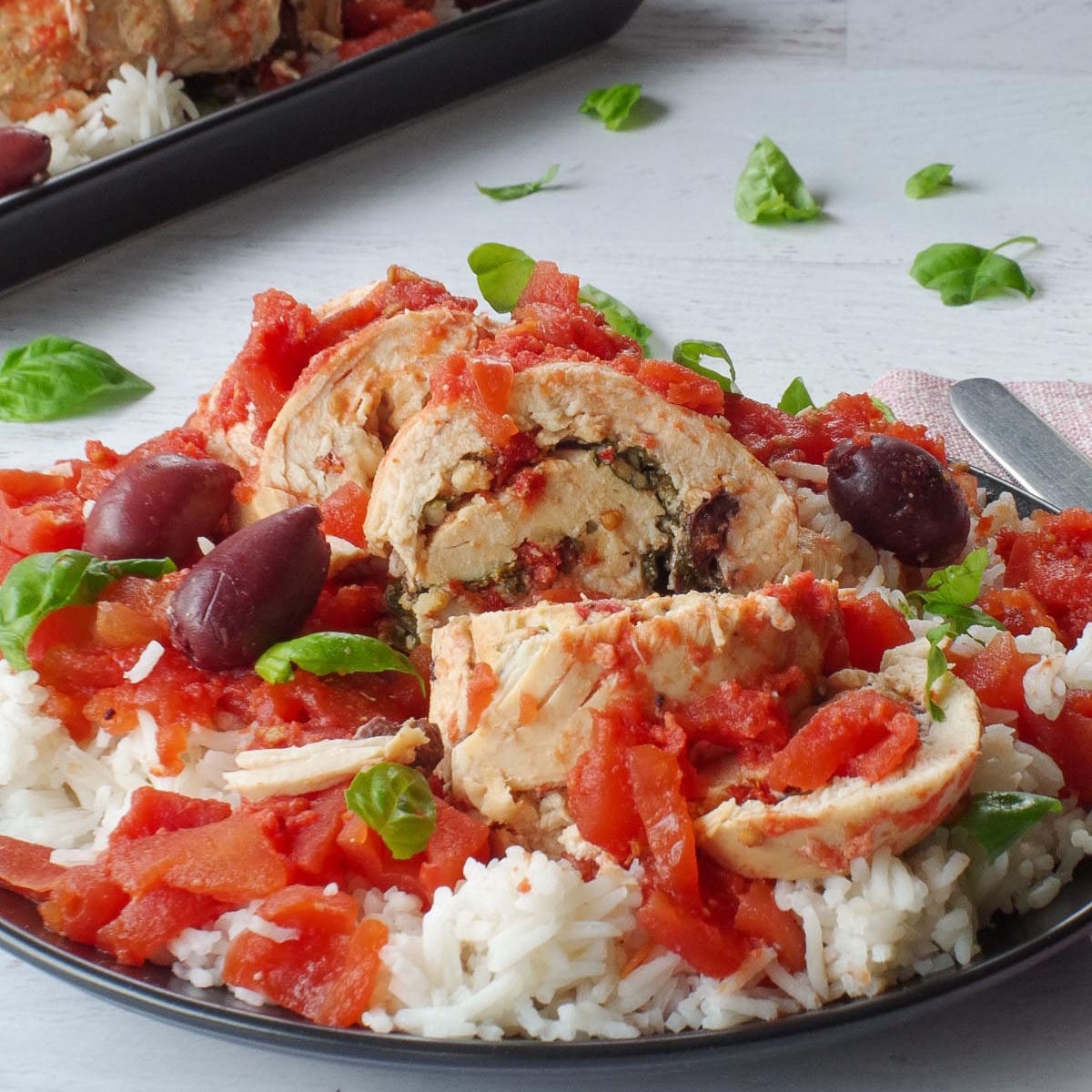 Slow Cooker Mediterranean Stuffed Chicken Breasts