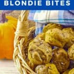 Healthy Pumpki Blondie Bites in a basket