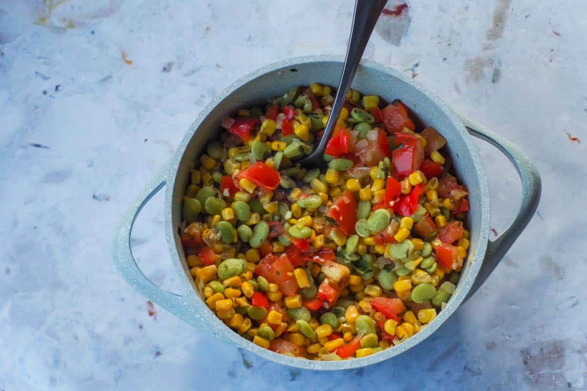 Corn added to Succotash.
