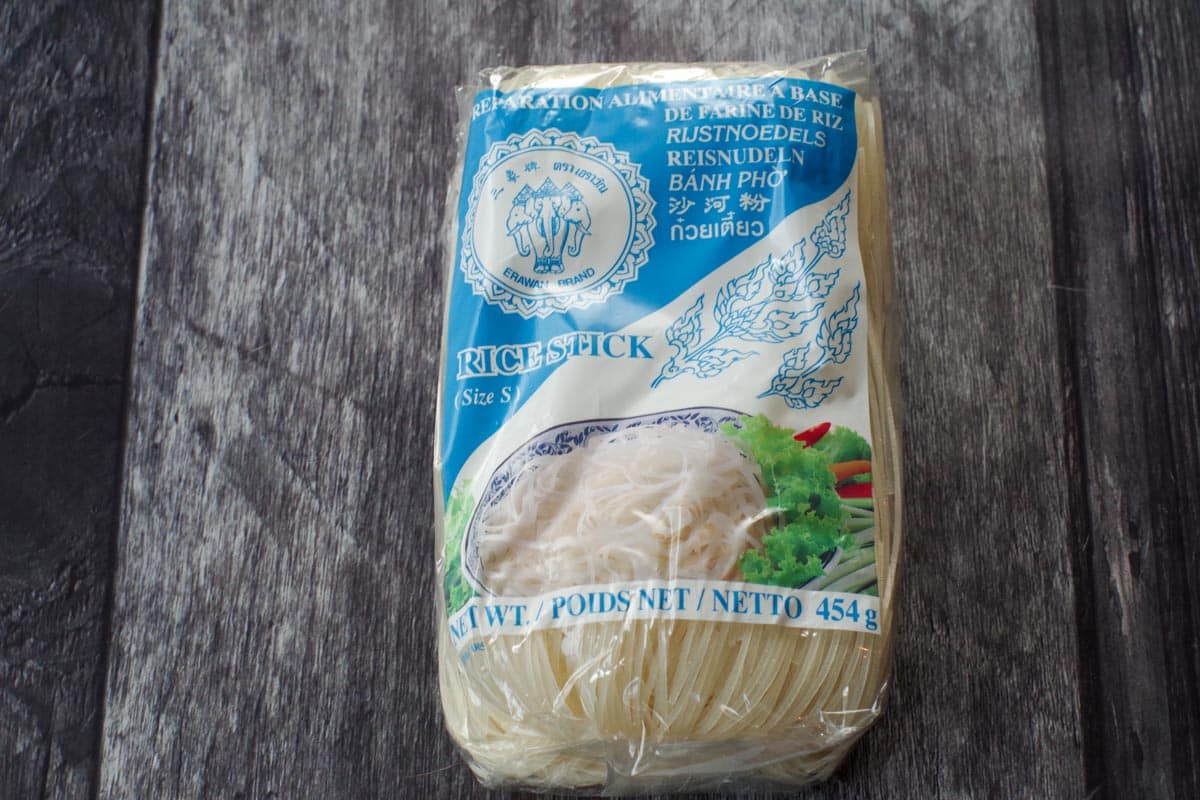 package of rice stick noodles