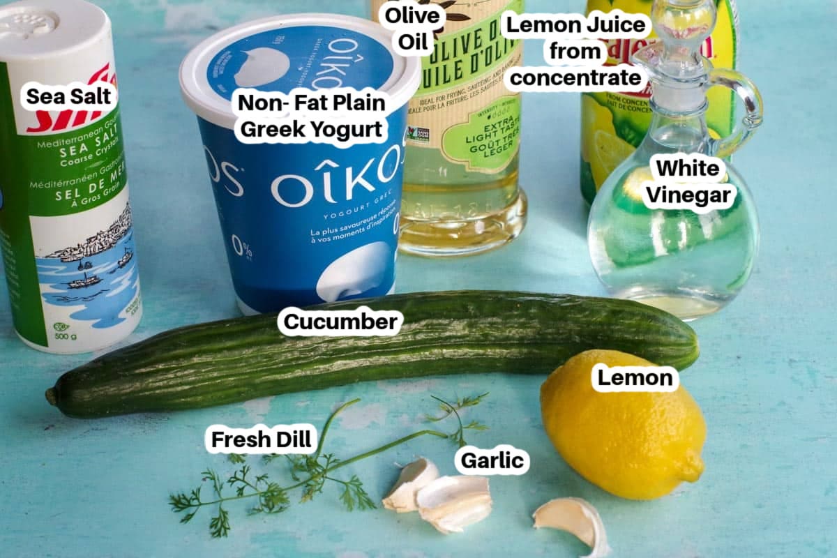 Ingredients in Tzatziki Sauce (healthy)