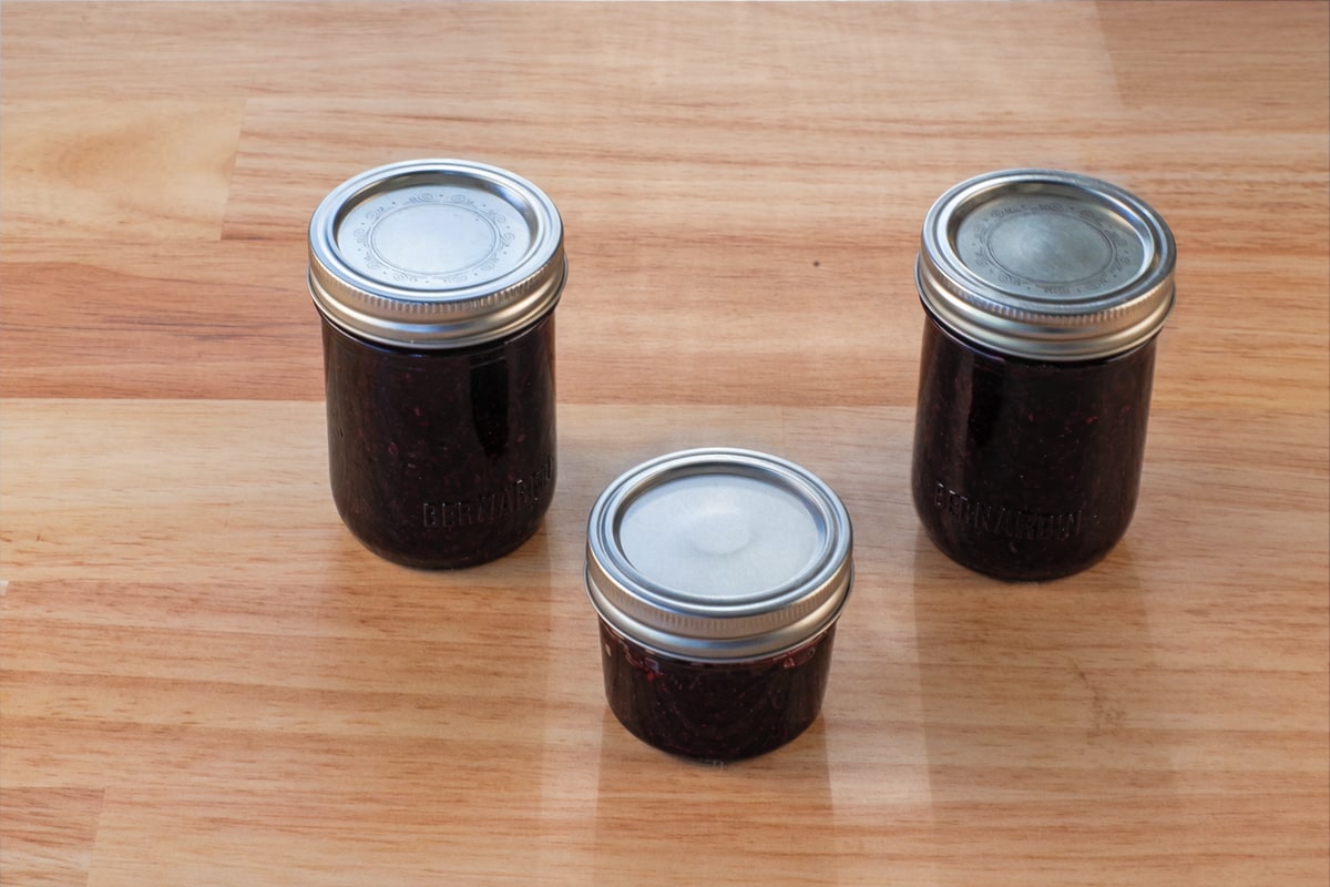 Saskatoon Berry Pie Jam in Jars